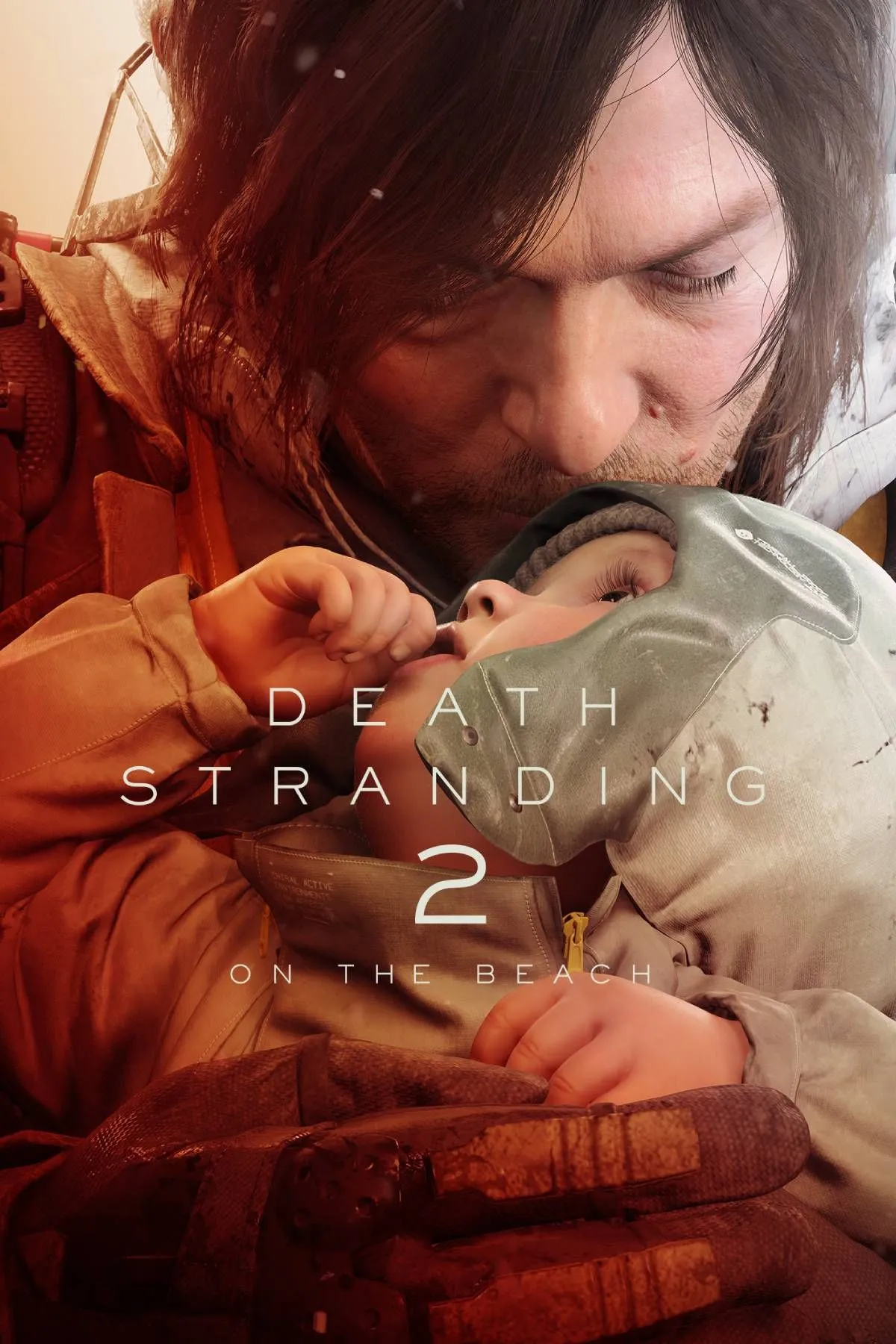 Hình ảnh chính thức của Death Stranding 2: On The Beach với nhân vật Sam Porter Bridges đứng giữa bãi biển bí ẩn.