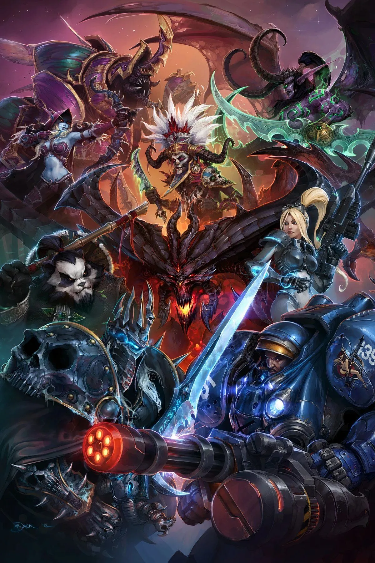 Hình ảnh game Heroes of the Storm, MOBA đa vũ trụ của Blizzard Entertainment phát triển từ Starcraft II mod.