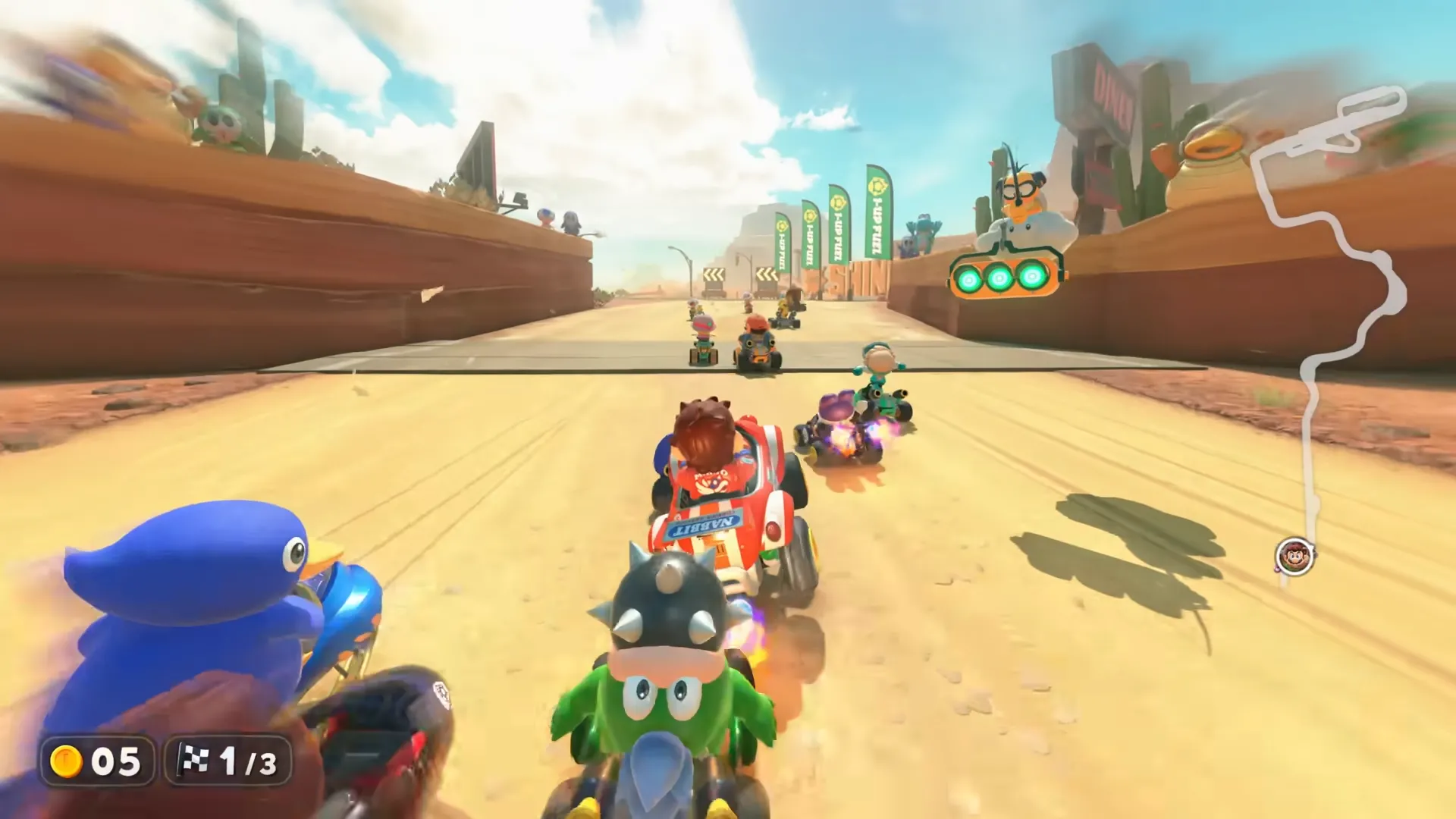 Hình ảnh game thủ đua xe sôi nổi trong Mario Kart World trên Switch 2, thể hiện đồ họa và quy mô nội dung lớn mà Nintendo muốn nhấn mạnh