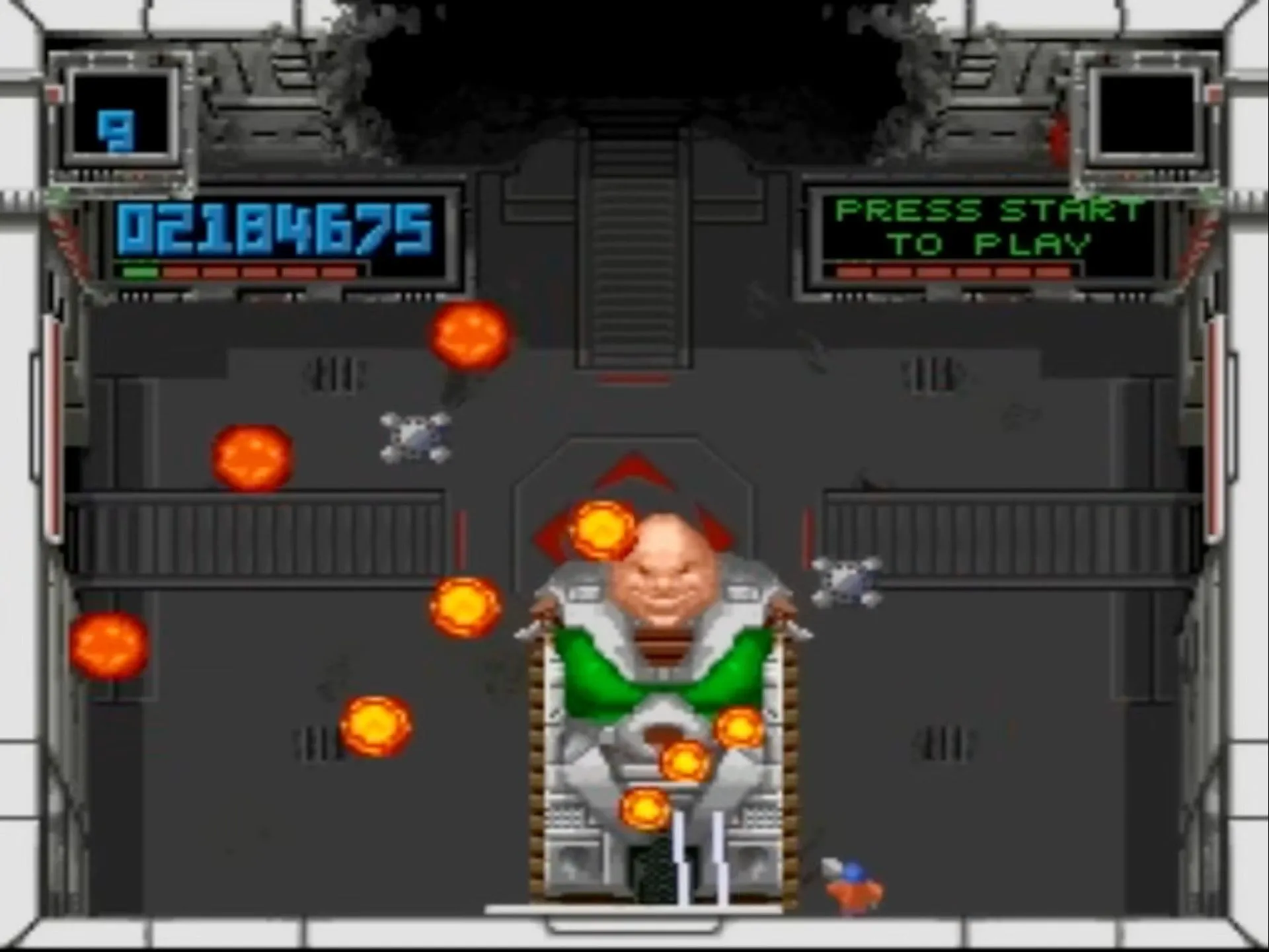 Hình ảnh gameplay Super Smash TV, game bắn súng hành động trên SNES