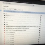 Hình ảnh giao diện Google Drive hiển thị các tệp tin trên màn hình máy tính, minh họa vấn đề phụ thuộc vào dịch vụ lưu trữ đám mây duy nhất.