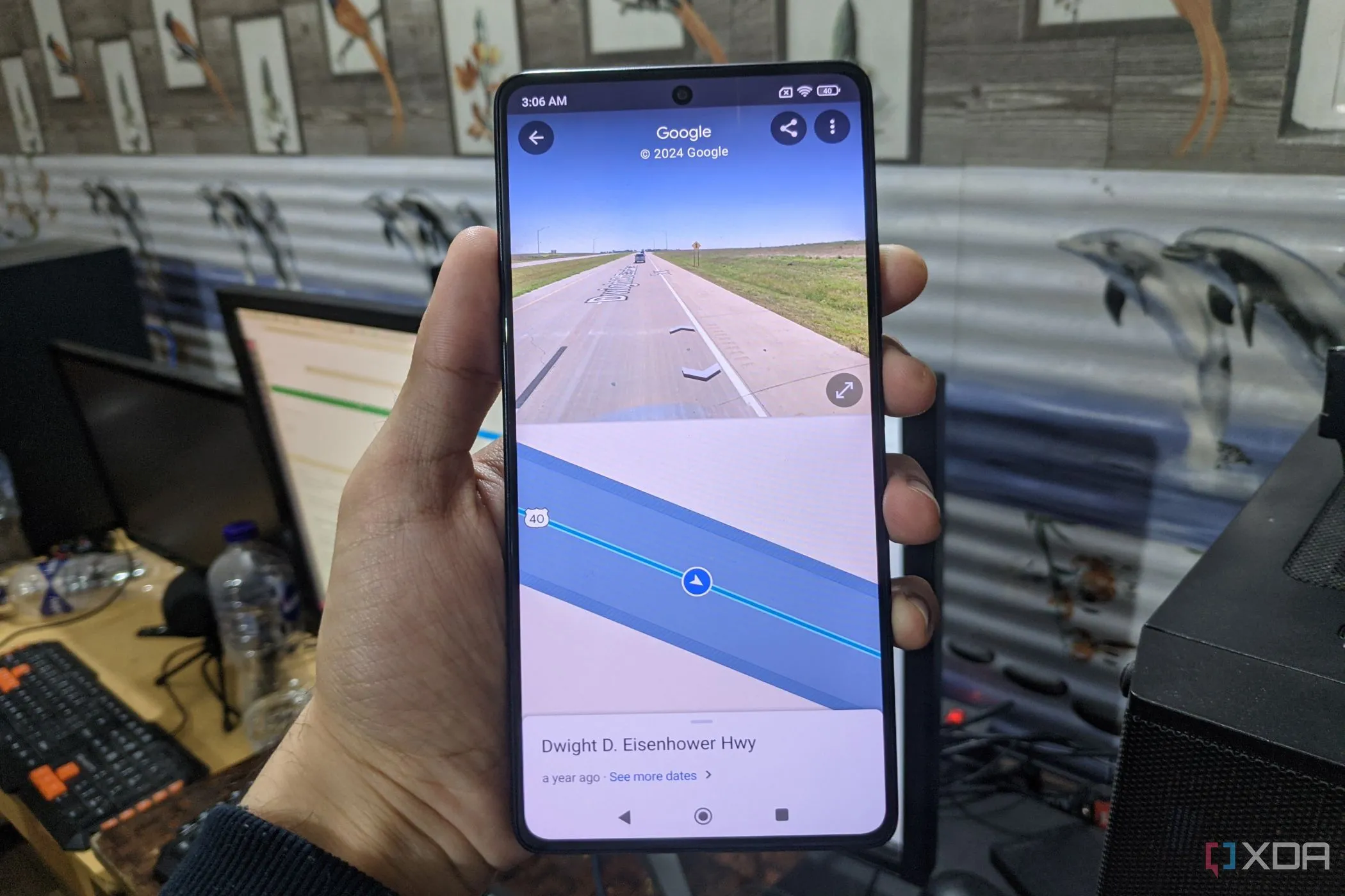 Hình ảnh giao diện Google Maps đang hoạt động trên điện thoại Poco F5, minh họa tính năng Timeline