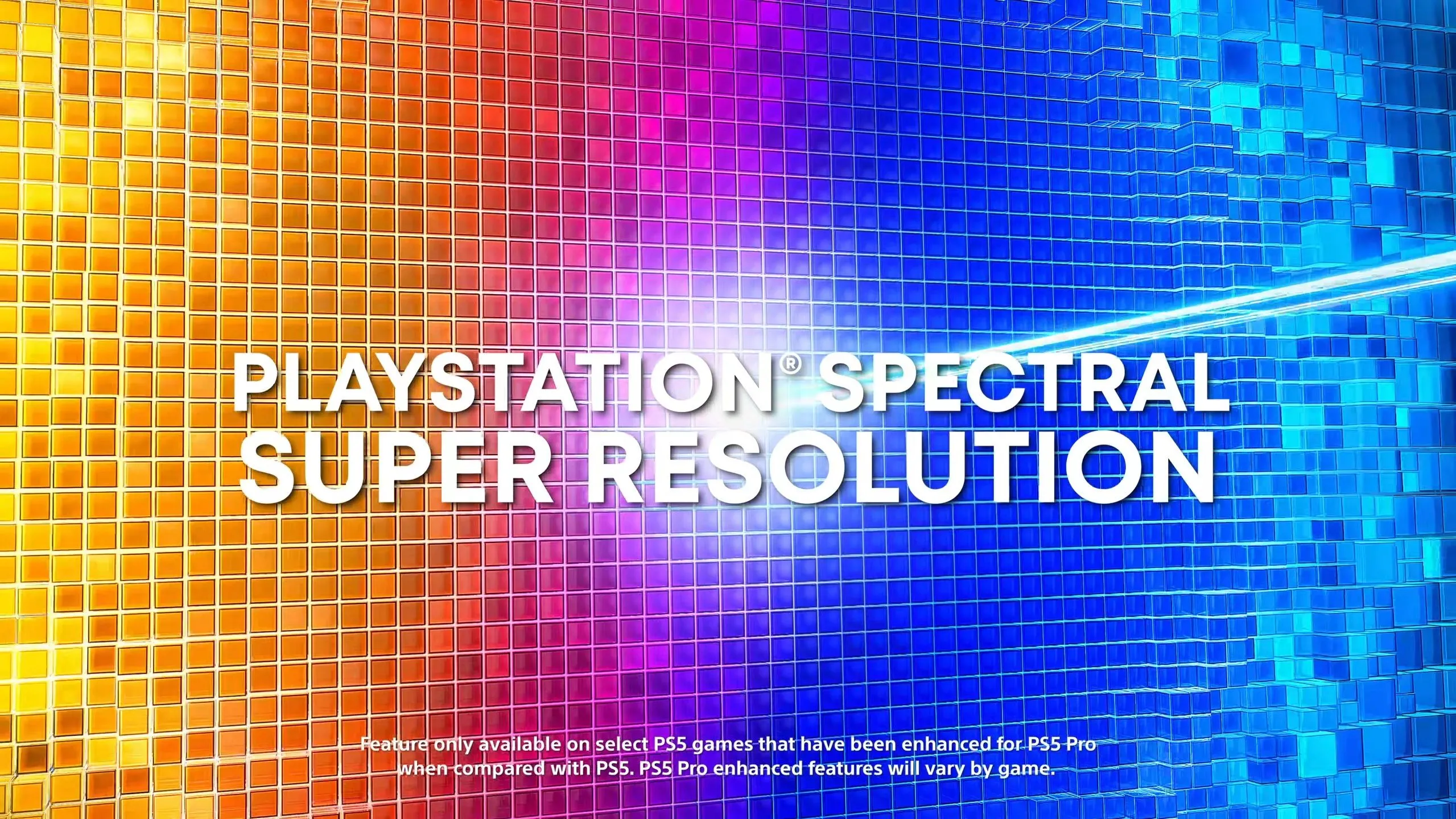 Hình ảnh minh họa công nghệ PlayStation Spectral Super Resolution (PSSR), thể hiện khả năng nâng cấp đồ họa đột phá trên PlayStation 5 Pro.