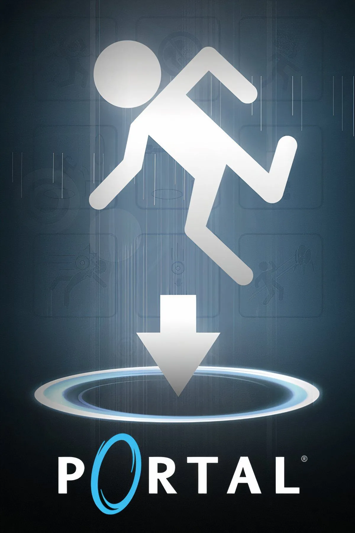 Hình ảnh quảng cáo game Portal với các yếu tố giải đố và cổng dịch chuyển