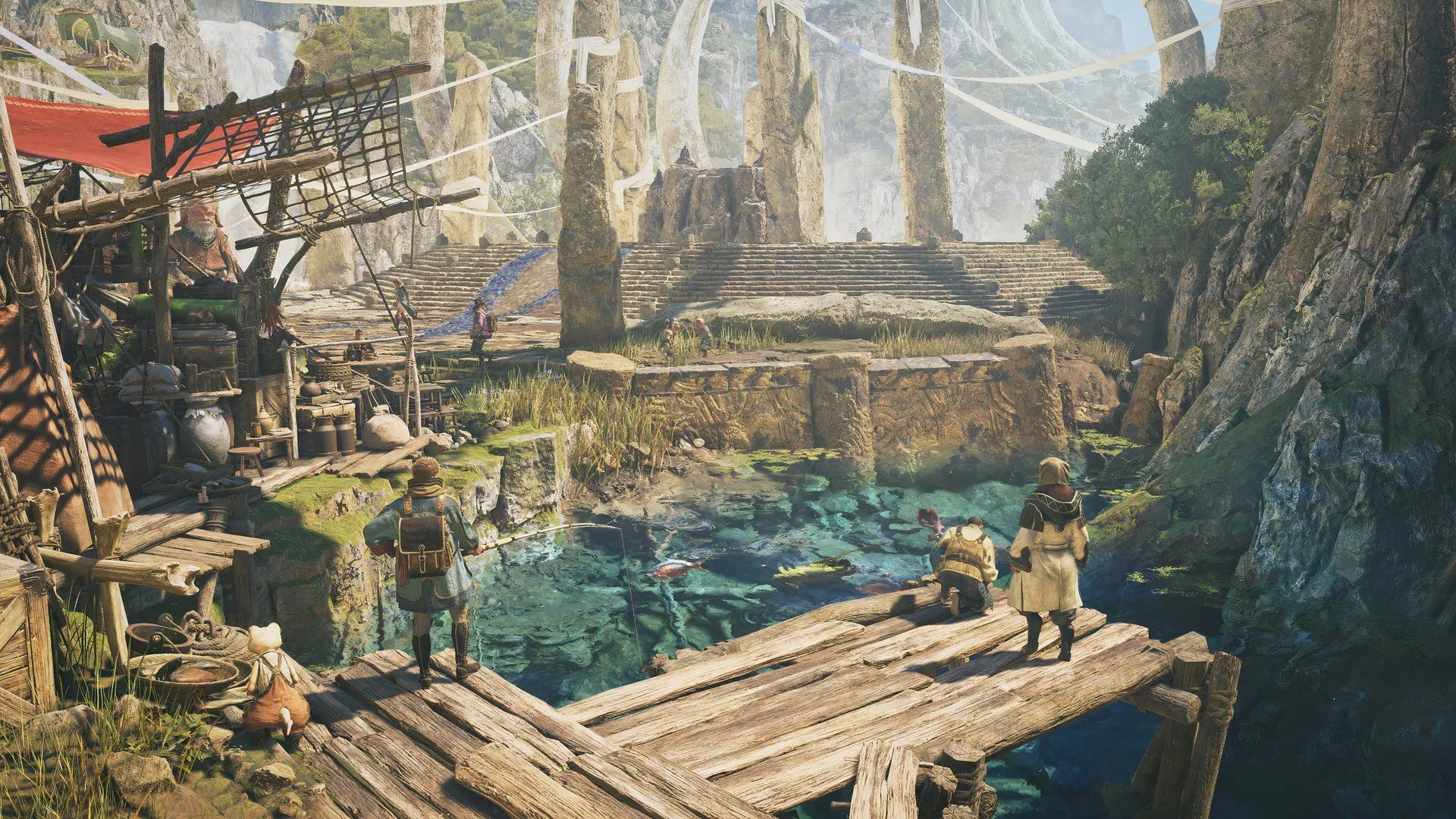 Hình ảnh Trung tâm Grand Hub trong thế giới Monster Hunter Wilds
