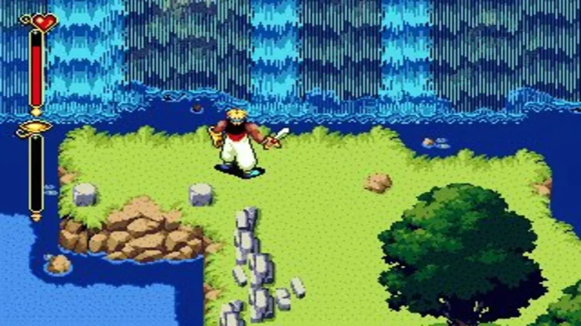 Hoàng tử Ali khám phá thế giới rộng lớn trong game Beyond Oasis