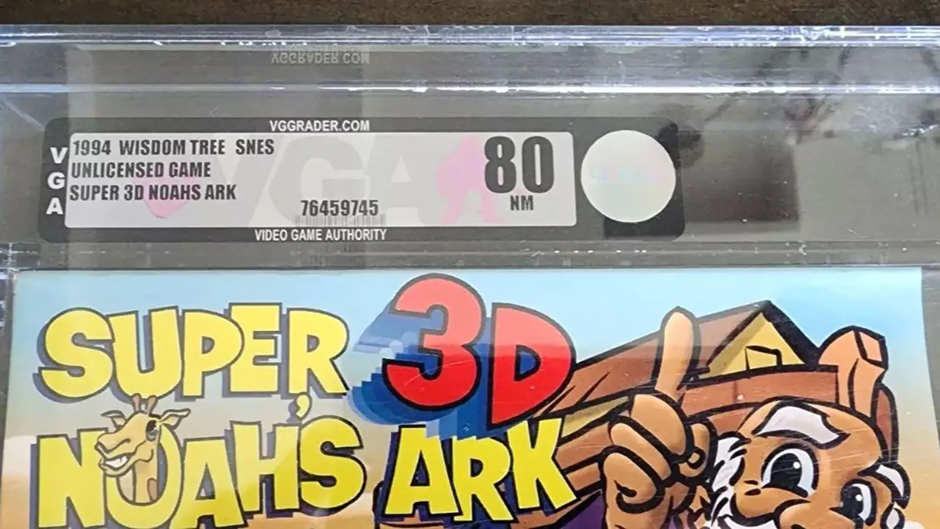 Hộp game Super Noah's Ark 3D phiên bản sưu tầm, minh họa giá trị lịch sử và độc đáo của nó.