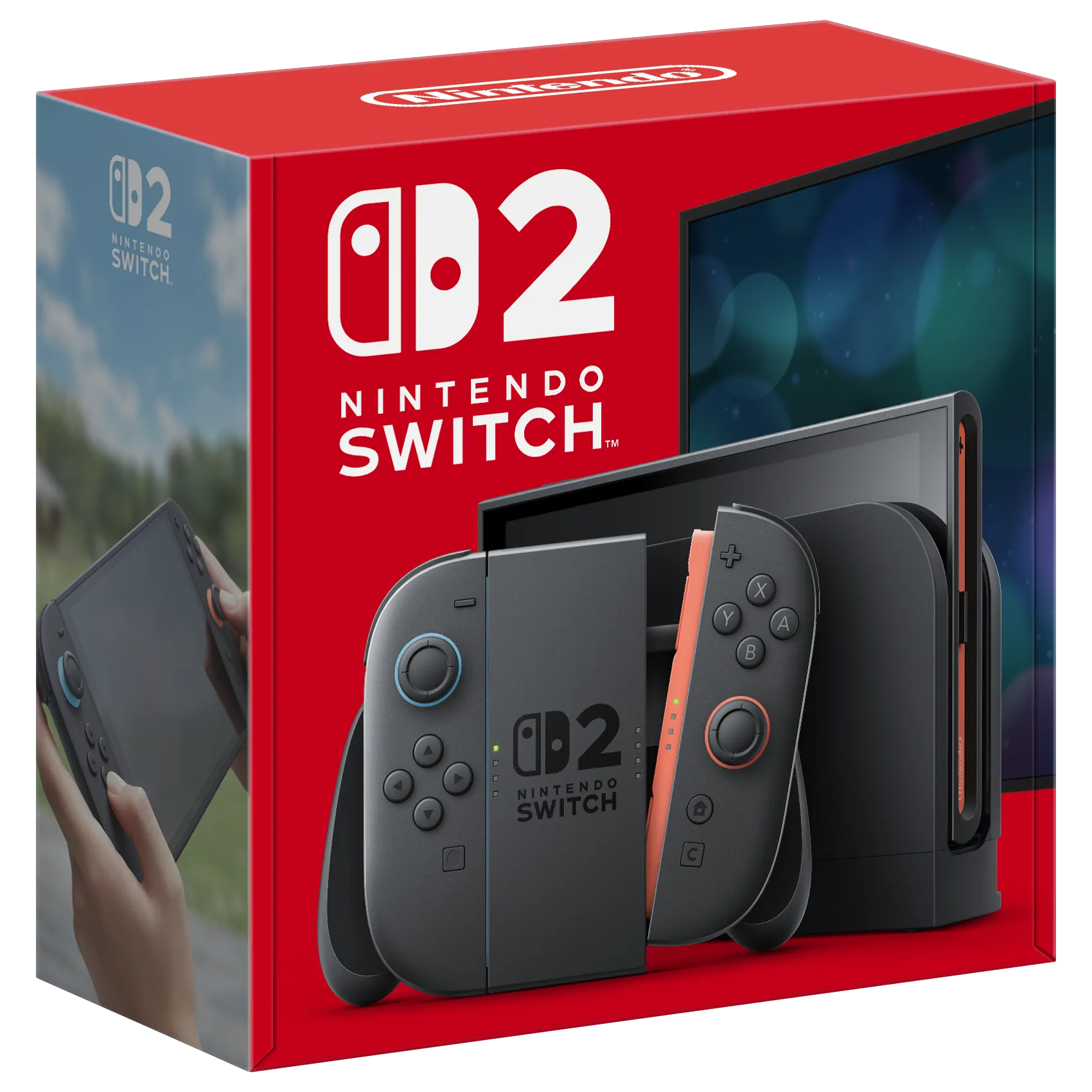 Hộp máy chơi game Nintendo Switch 2 với thiết kế hiện đại, thể hiện khả năng 4K và 120 FPS