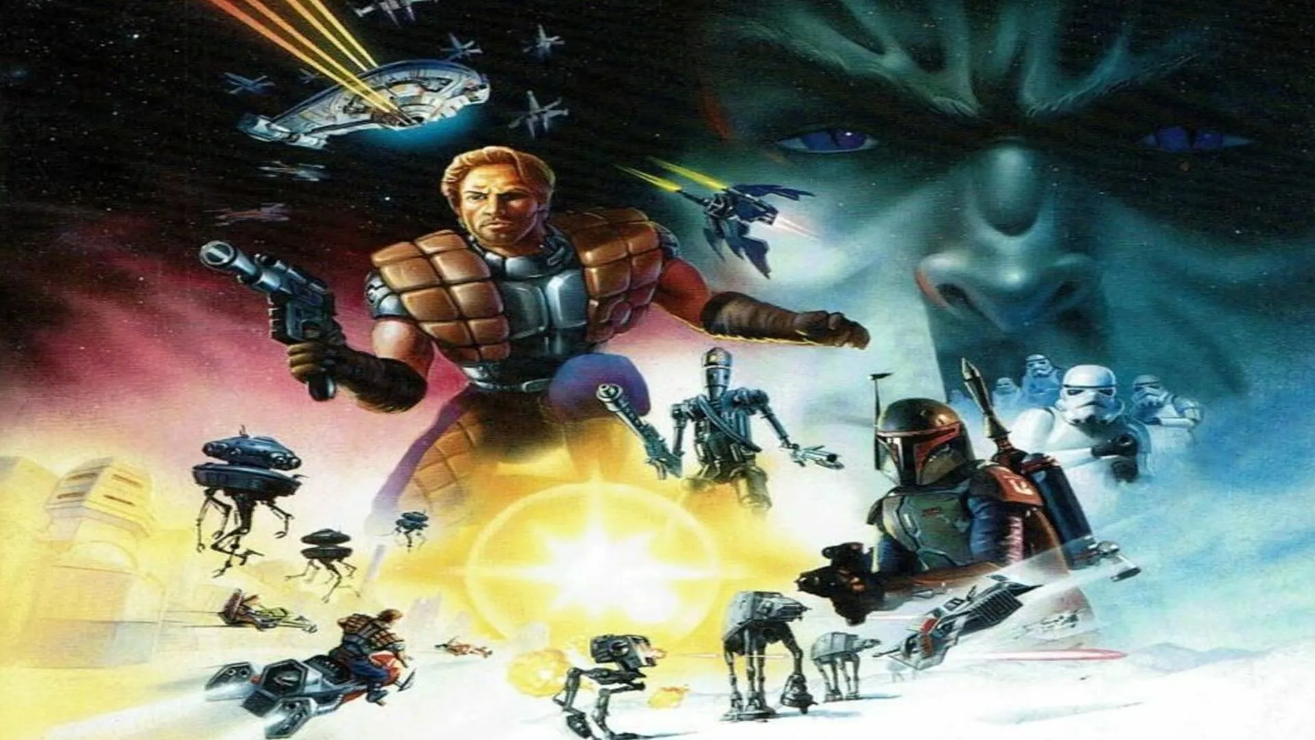 Key art của tựa game Star Wars: Shadows of the Empire.