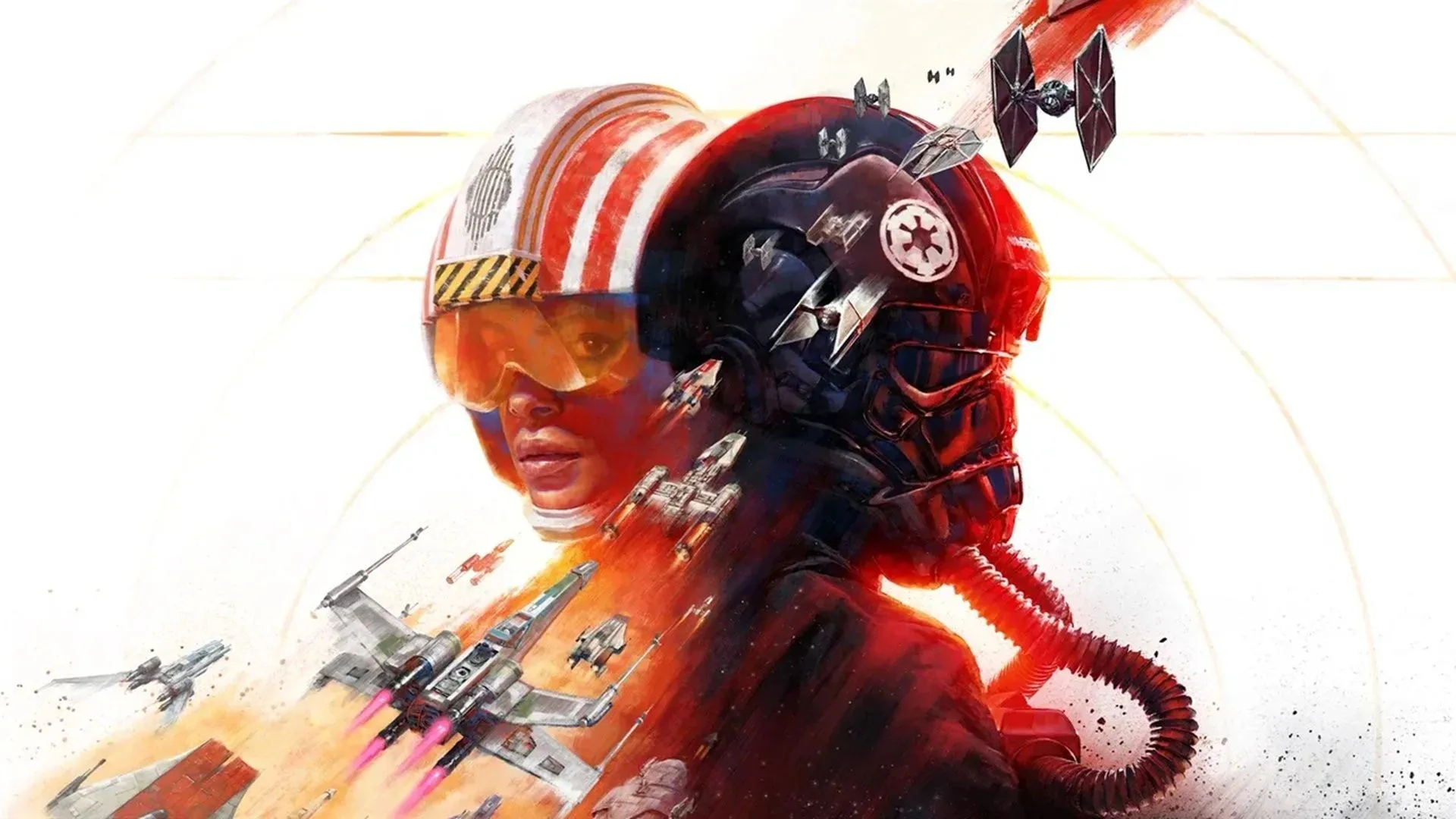 Key art và hộp đĩa của Star Wars Squadrons.