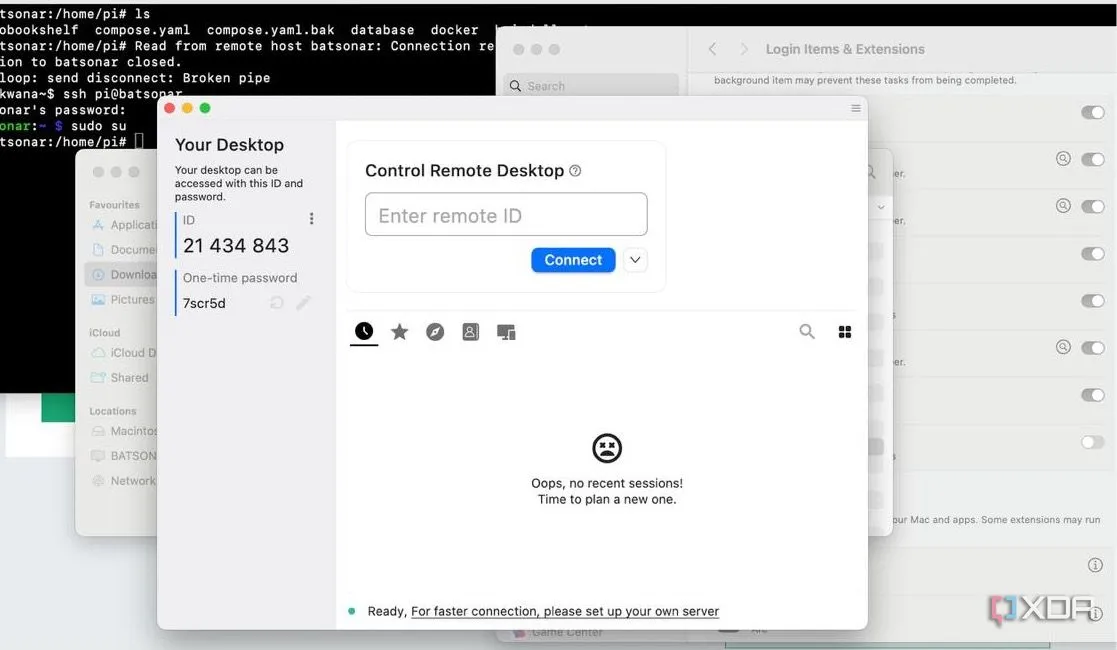 Khả năng tự host server RustDesk, biểu tượng máy chủ cá nhân hóa