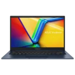 Laptop Asus Vivobook 14 với màn hình hiển thị chất lượng cao trên bàn làm việc, thể hiện sự chuyên nghiệp của laptop học tập văn phòng.