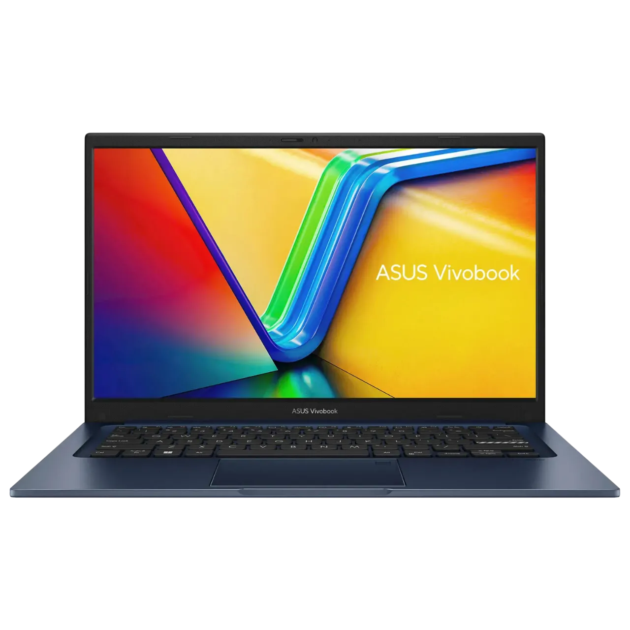 Laptop Asus Vivobook 14 với màn hình hiển thị chất lượng cao trên bàn làm việc, thể hiện sự chuyên nghiệp của laptop học tập văn phòng.