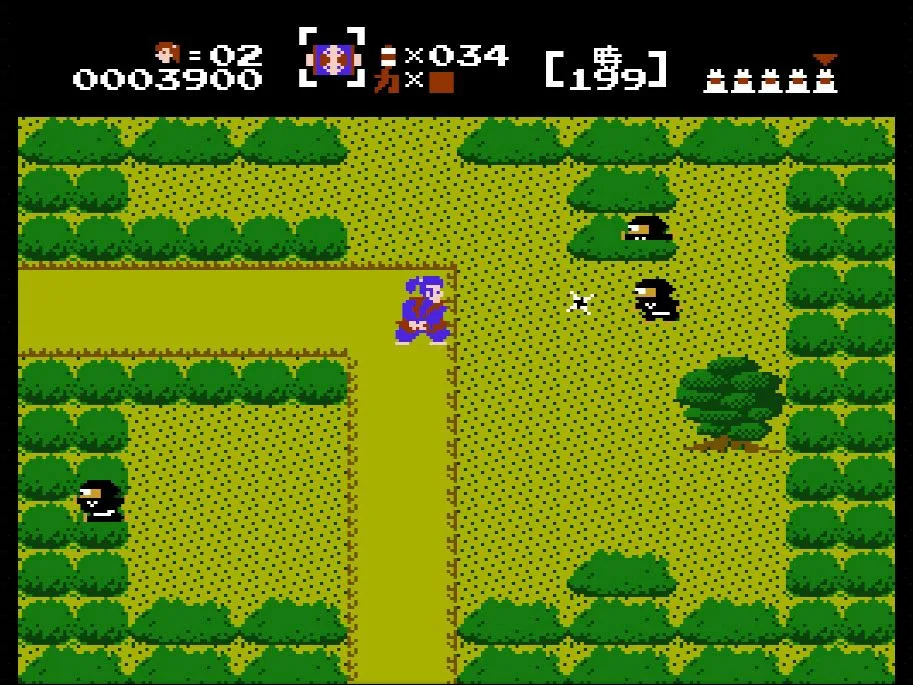 Lâu đài Murasame trong game The Mysterious Murasame Castle trên NES