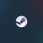 Logo Steam trên nền gradient biểu tượng cho nền tảng chơi game PC