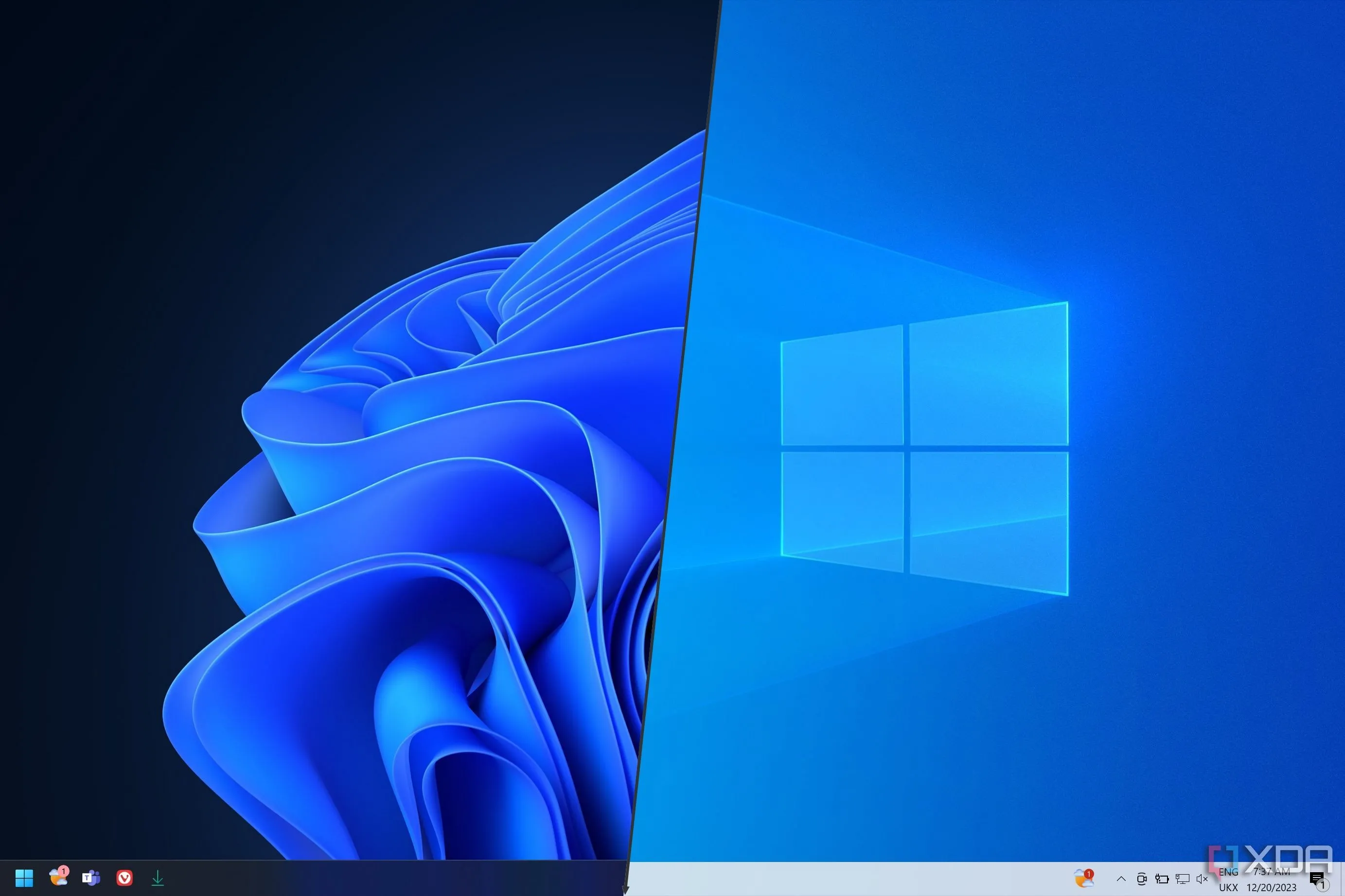 Logo Windows 10 và Windows 11 minh họa sự thay đổi tính năng hệ điều hành