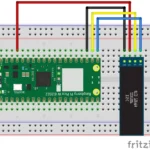 Mạch điện Raspberry Pi Pico W hiển thị mã OTP