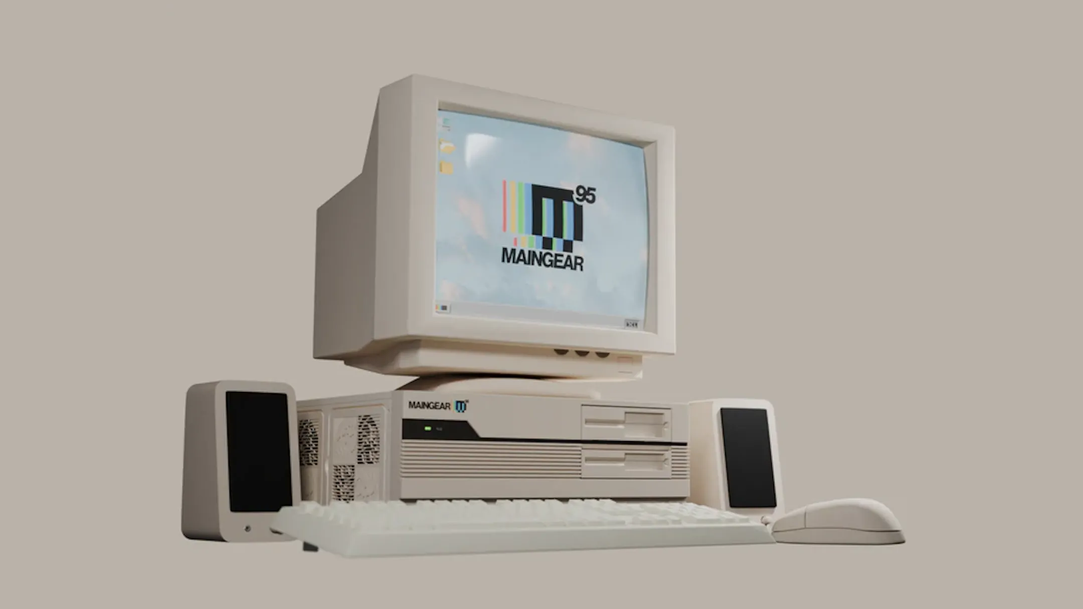 Maingear Retro95: Máy tính phong cách thập niên 90 với vỏ máy màu be cổ điển