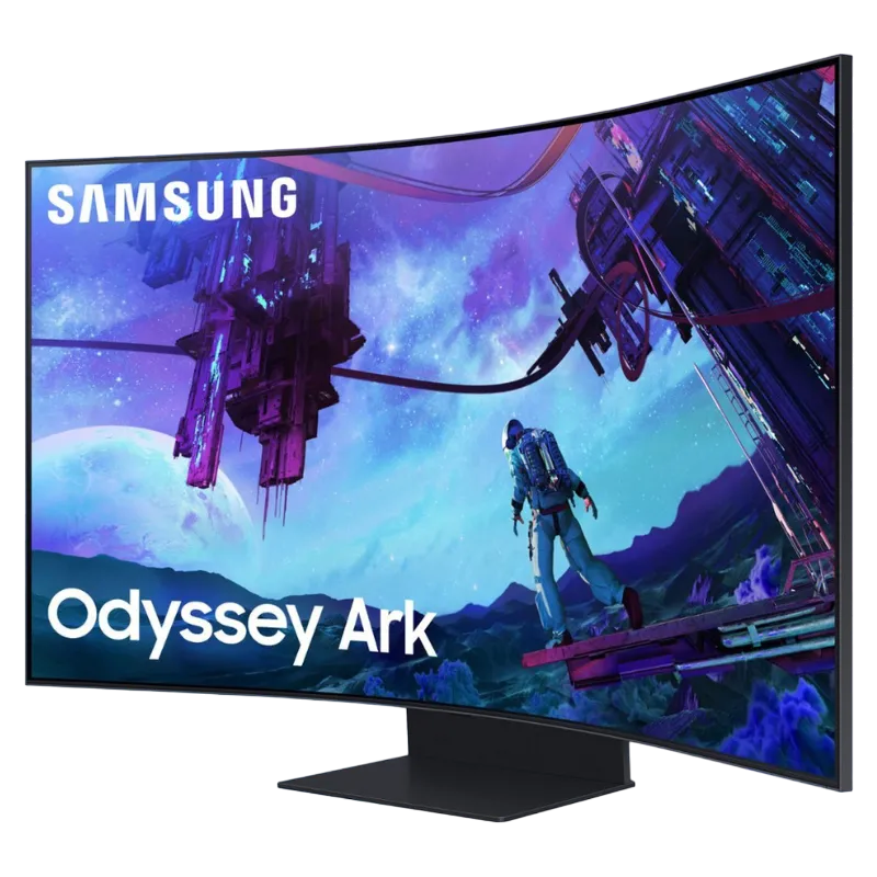 Màn hình chơi game Samsung Odyssey Ark 55 inch hiển thị ở chế độ Cockpit Mode với khả năng xoay dọc ấn tượng