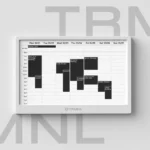 Màn hình ePaper TRMNL hiển thị thông tin tổng quan trên bàn làm việc