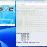 Màn hình giả lập PCSX2 với game PlayStation 2 đang chạy, thể hiện khả năng tương thích cao.