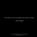 Màn hình lỗi BSOD màu đen mới trên Windows 11 bản 24H2, với thông báo lỗi đã được đơn giản hóa