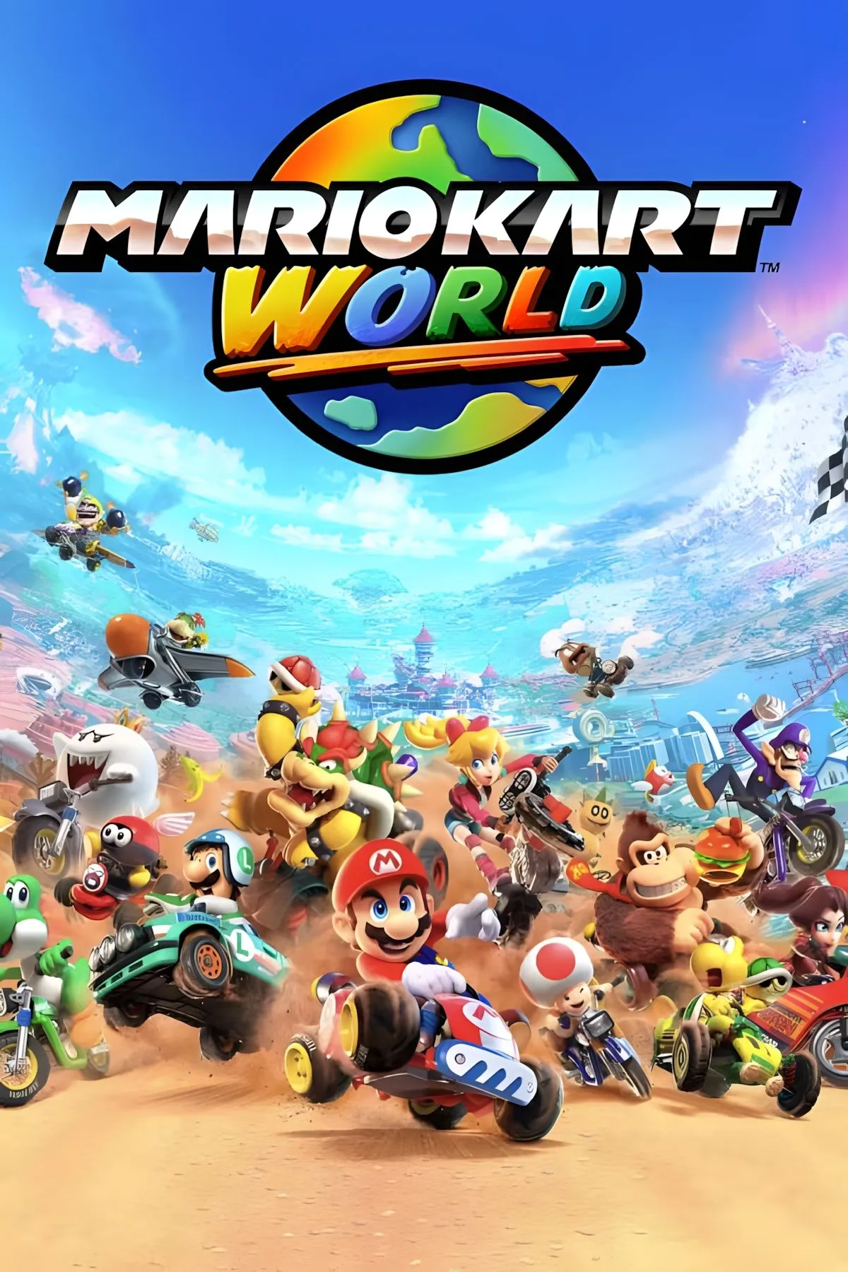 Mario Kart World – Nghệ thuật bìa game và biểu tượng của một kỷ nguyên đua xe mới