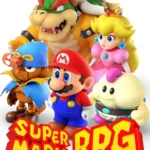 Mario và các đồng đội trong phân cảnh chiến đấu theo lượt của Super Mario RPG trên Nintendo Switch