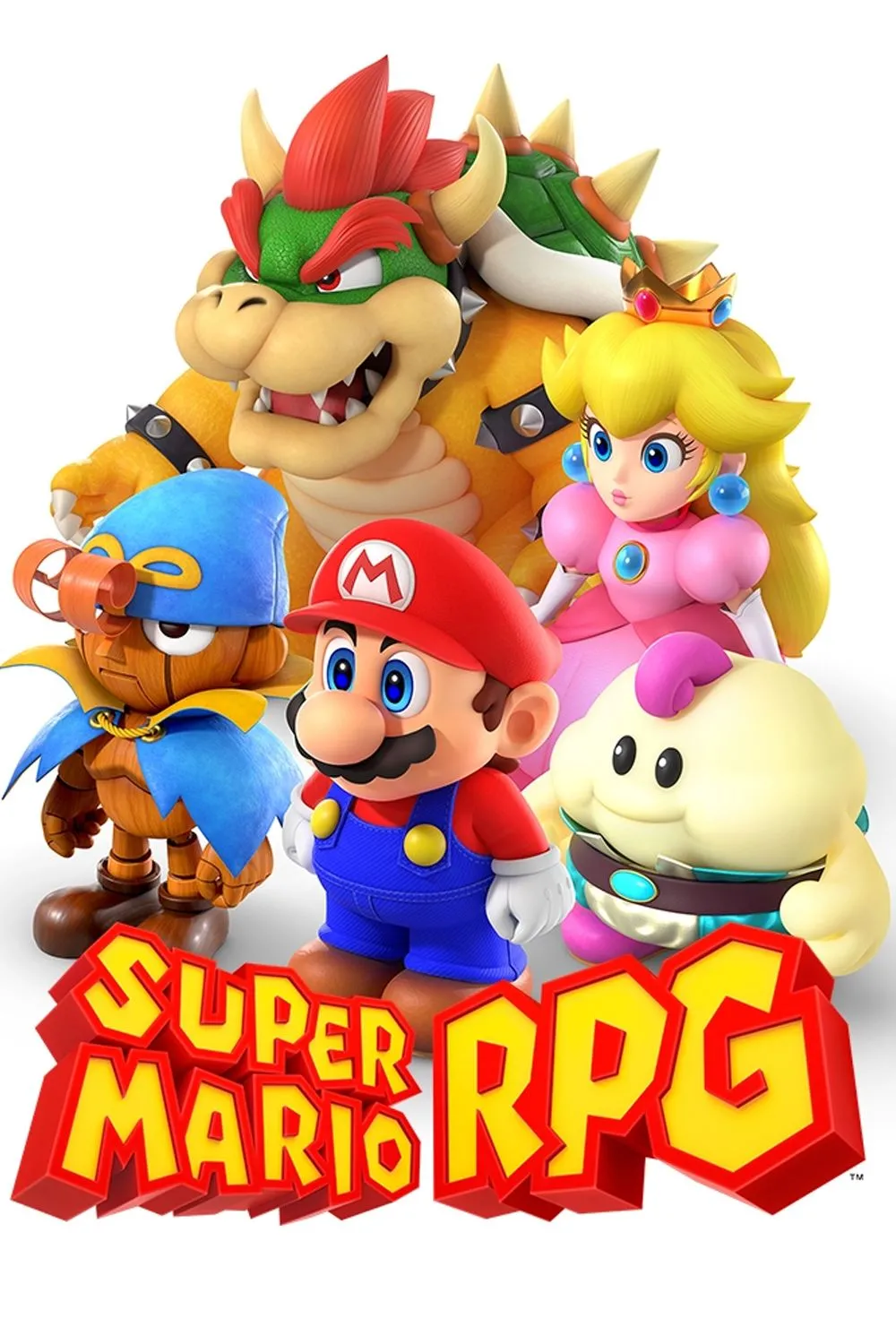 Mario và các đồng đội trong phân cảnh chiến đấu theo lượt của Super Mario RPG trên Nintendo Switch