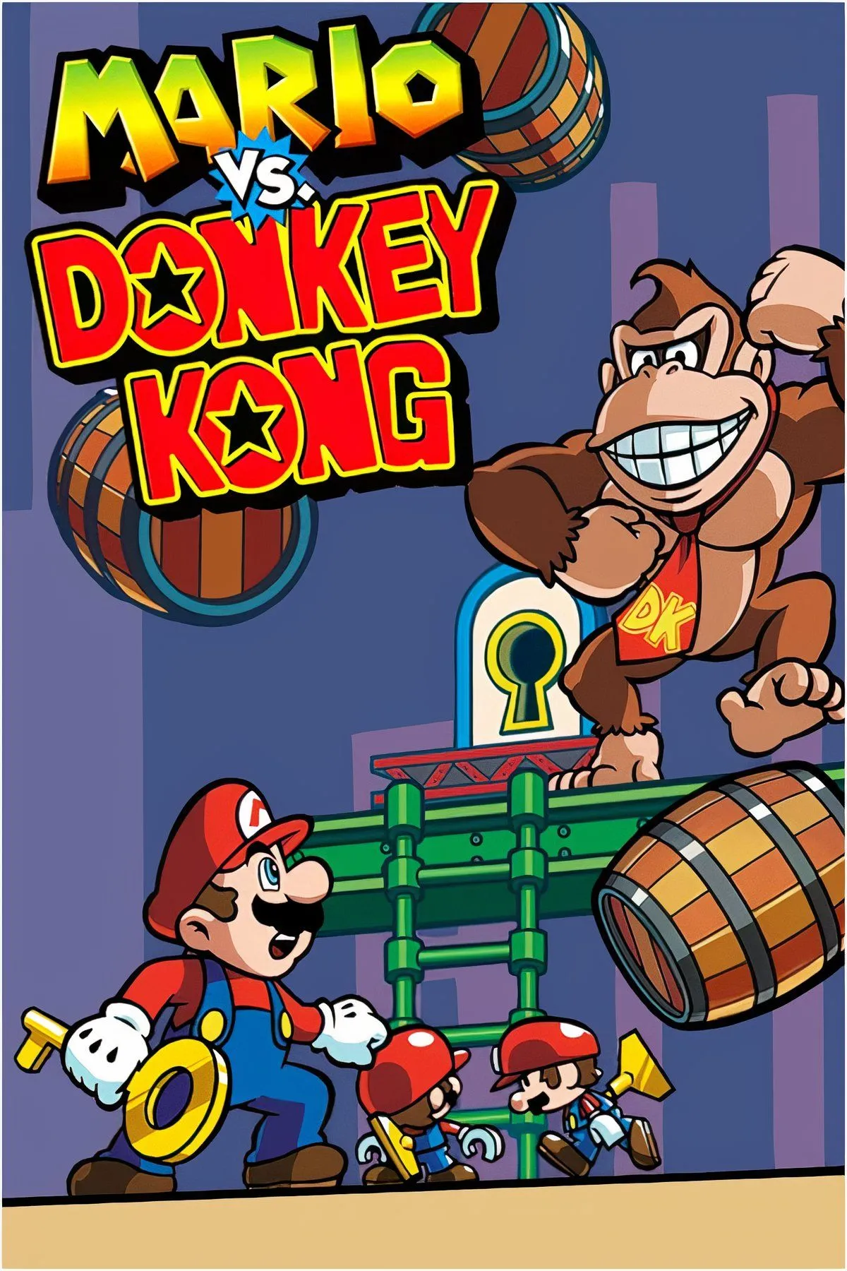 Mario và Donkey Kong đối đầu trong tựa game giải đố Mario vs. Donkey Kong