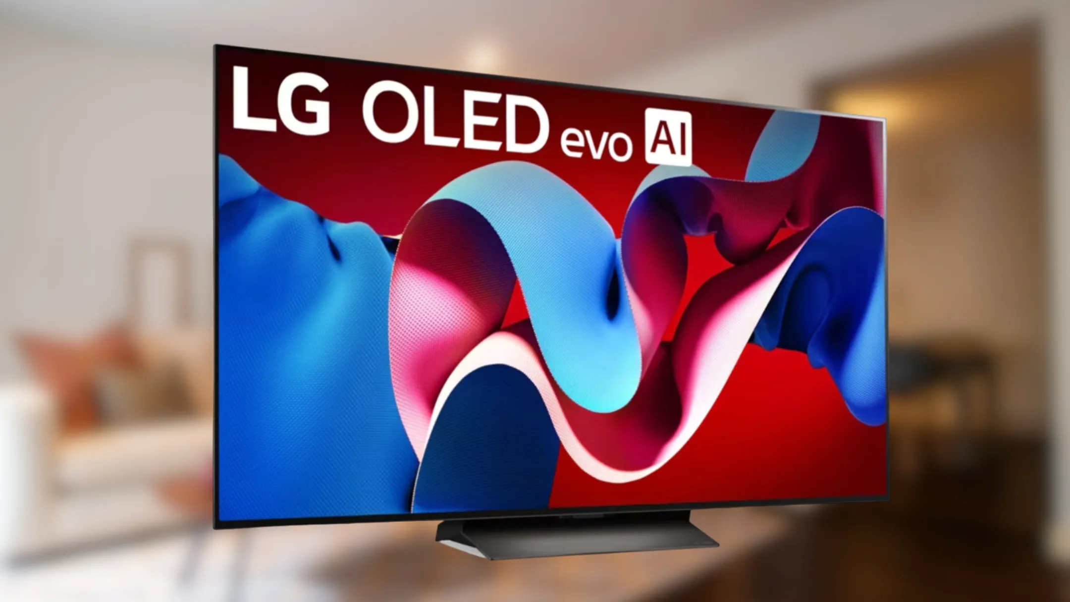 Mẫu TV LG C4 OLED evo 65 inch đang hiển thị hình ảnh tuyệt đẹp, làm nổi bật chất lượng hiển thị vượt trội