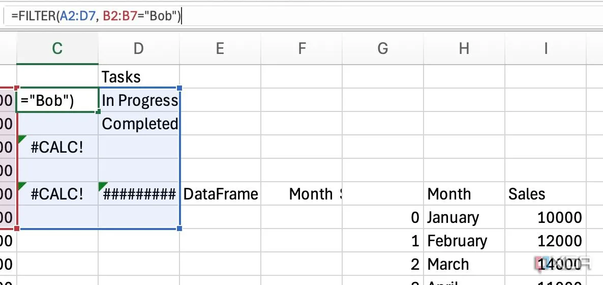 Minh họa cách dùng hàm FILTER trong Excel để lọc dữ liệu theo điều kiện