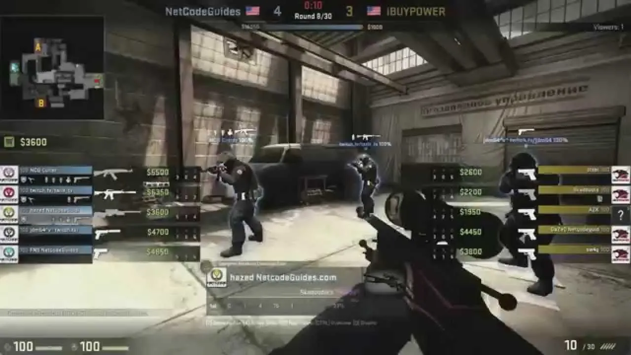Một cảnh quay từ trận đấu esports Counter-Strike chuyên nghiệp liên quan đến bê bối dàn xếp tỉ số của đội iBUYPOWER
