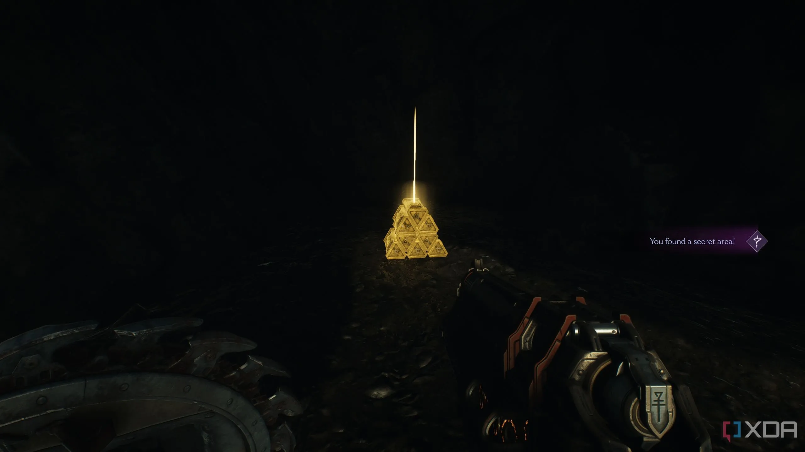 Một chồng vàng (gold stack) trong khu vực bí mật 10 của Doom The Dark Ages