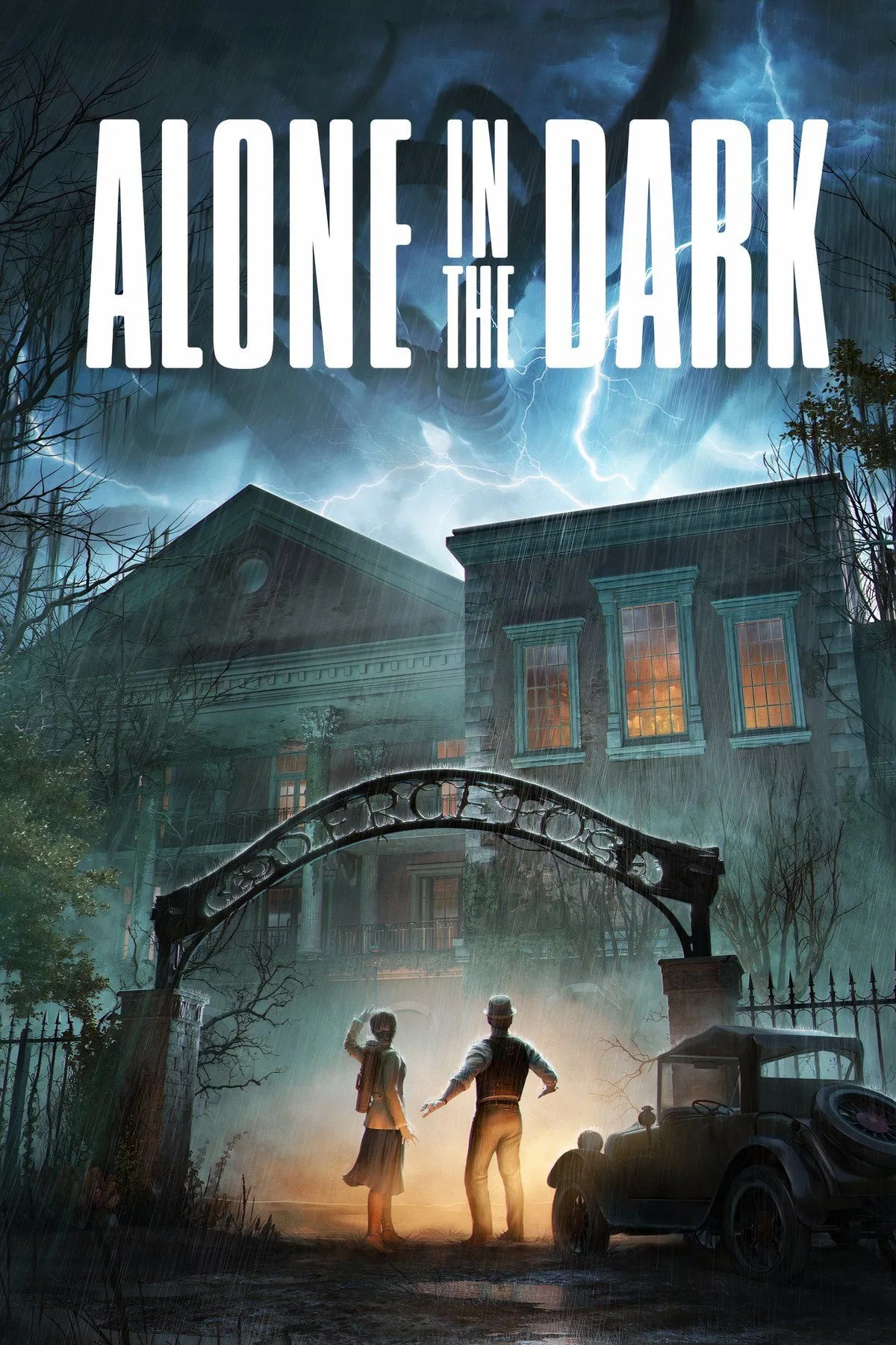 Người chơi đang trải nghiệm Alone in the Dark, thể hiện đồ họa và không gian u ám