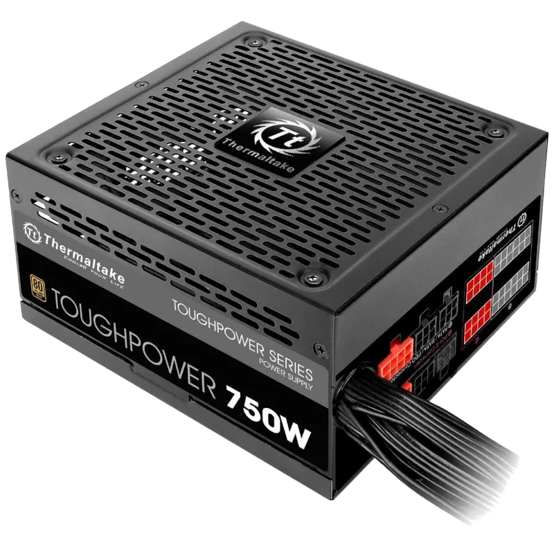 Nguồn máy tính Thermaltake Toughpower 750W đạt chuẩn 80 Plus Gold, cung cấp năng lượng ổn định
