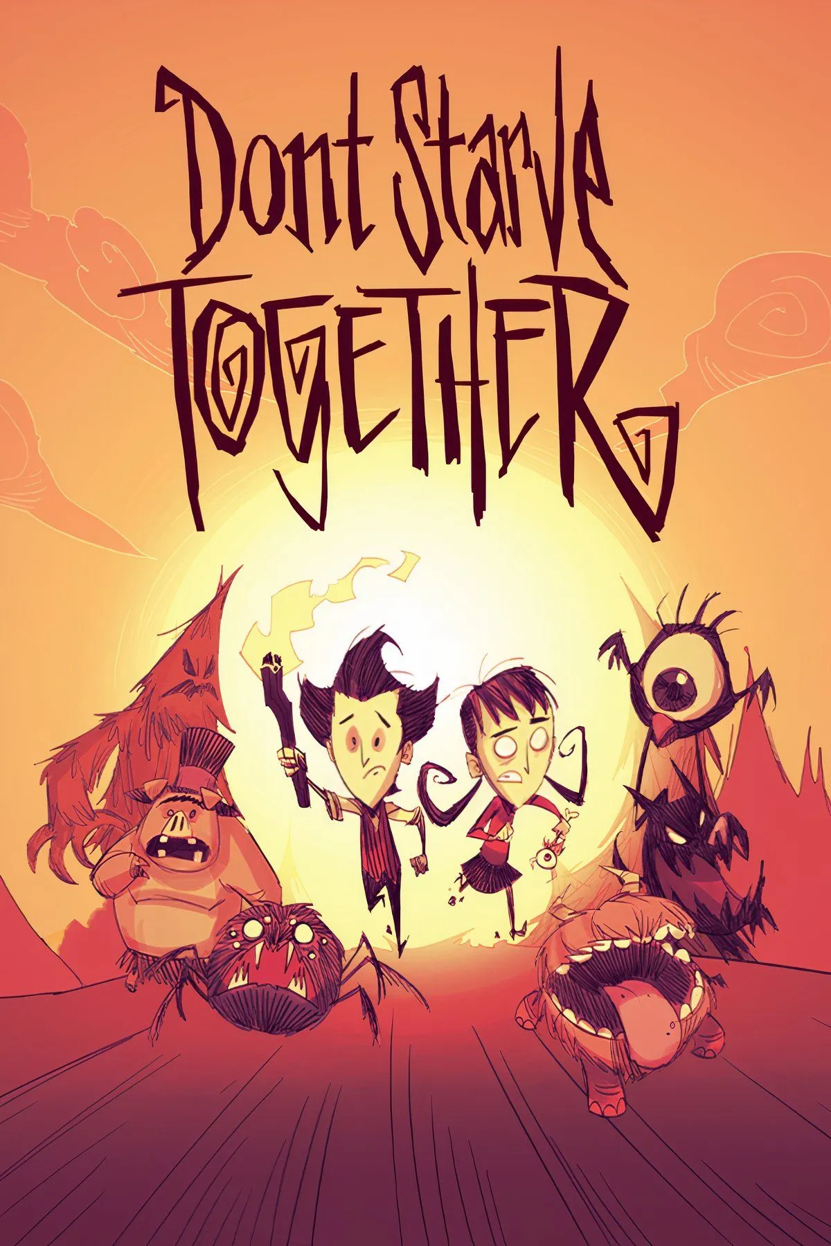 Nhóm người chơi sinh tồn chống lại quái vật trong thế giới gothic của Don't Starve Together.
