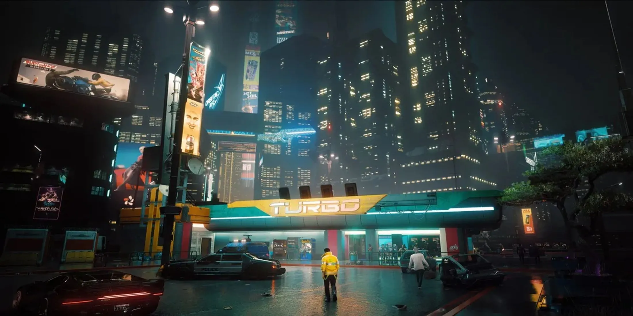 Night City trong Cyberpunk 2077 với kiến trúc và ánh sáng neon