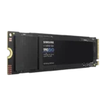 Ổ cứng SSD Samsung 990 Evo M.2 NVMe thể hiện rõ các linh kiện trên nền trong suốt.