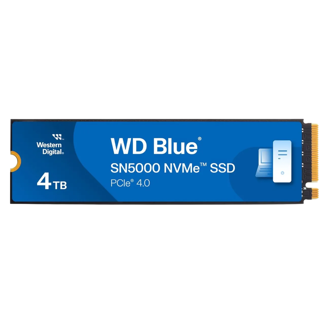 Ổ cứng SSD Western Digital WD Blue SN5000 NVMe 4TB hiển thị góc nghiêng