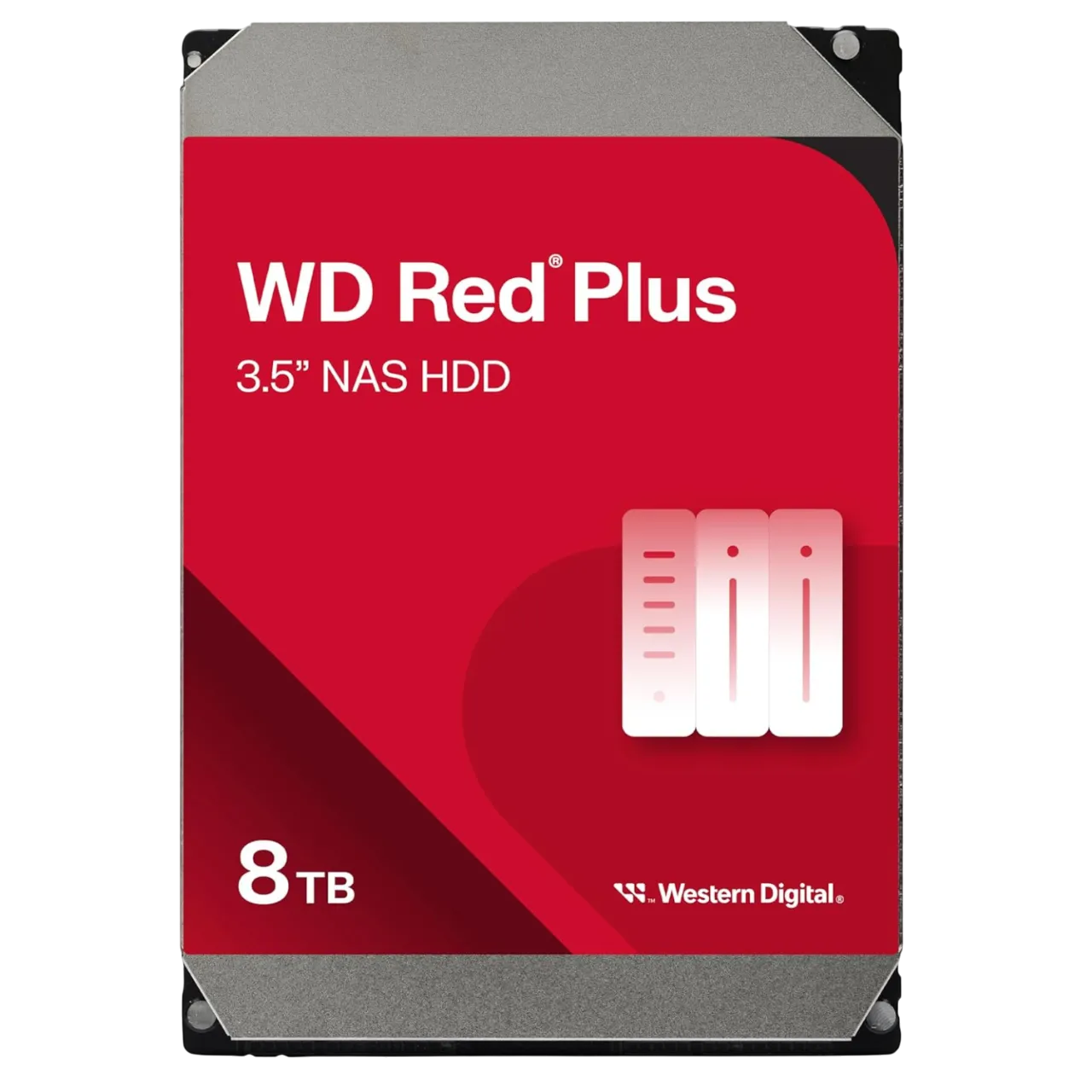 Ổ cứng Western Digital WD Red Plus 8TB NAS màu đỏ nổi bật