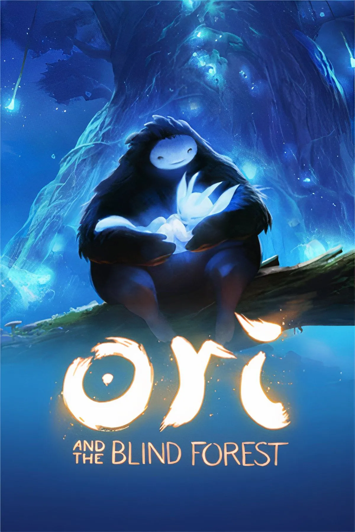 Ori trong khung cảnh khu rừng Blind Forest đầy màu sắc, minh họa đồ họa tuyệt đẹp của tựa game Metroidvania Ori and the Blind Forest.