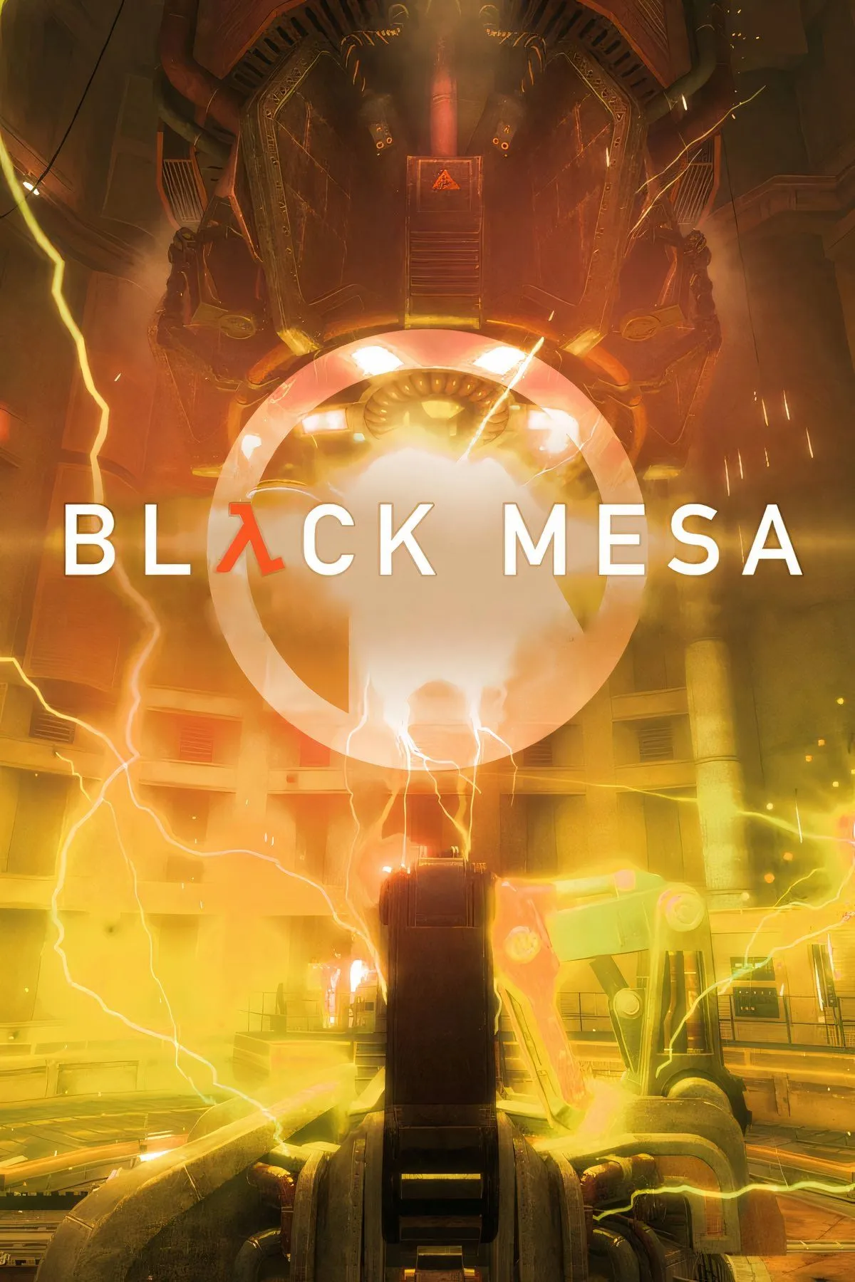 Poster quảng cáo game Black Mesa, bản làm lại của Half-Life với đồ họa và gameplay được cải tiến.