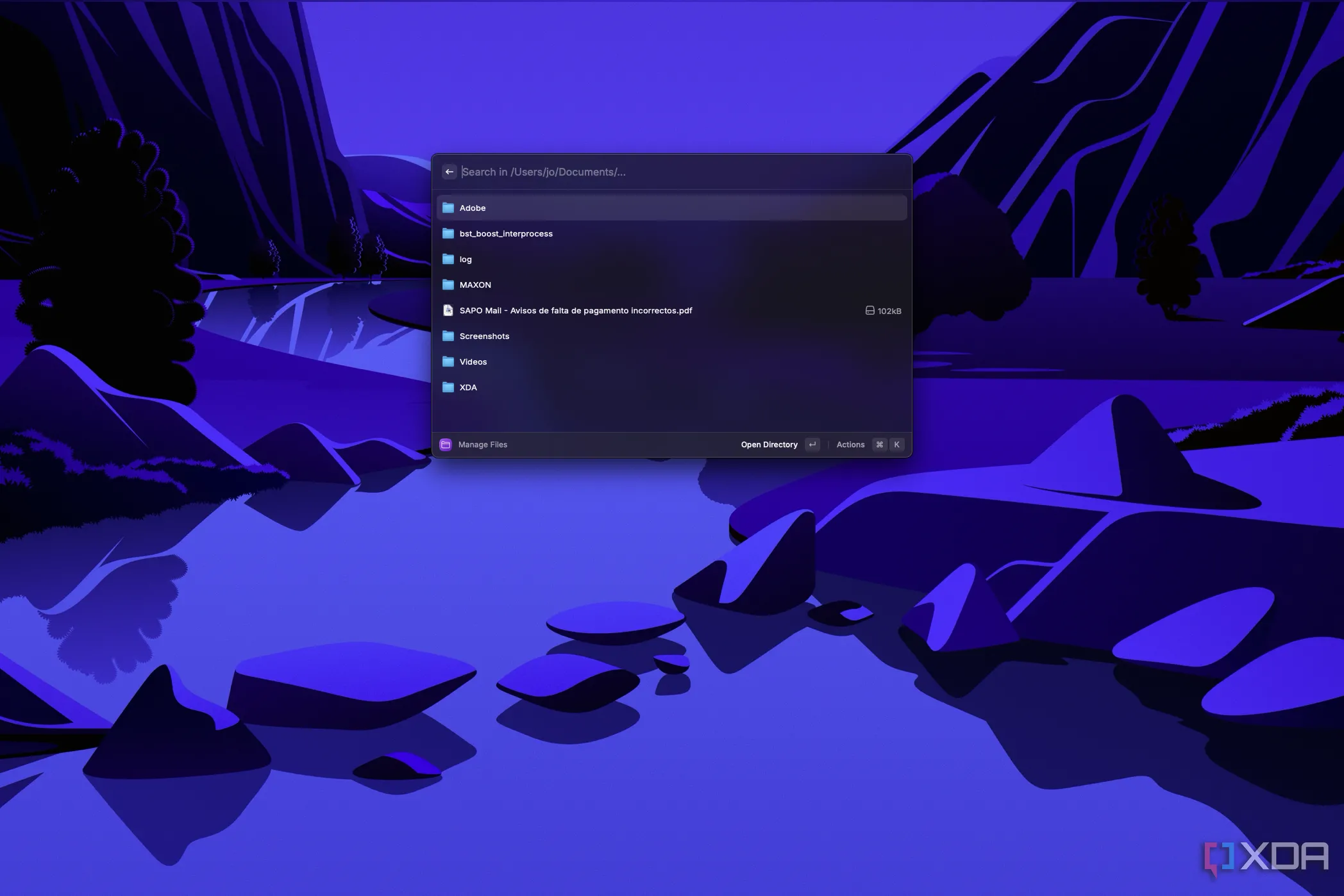 Raycast tiện ích mở rộng quản lý file trên macOS