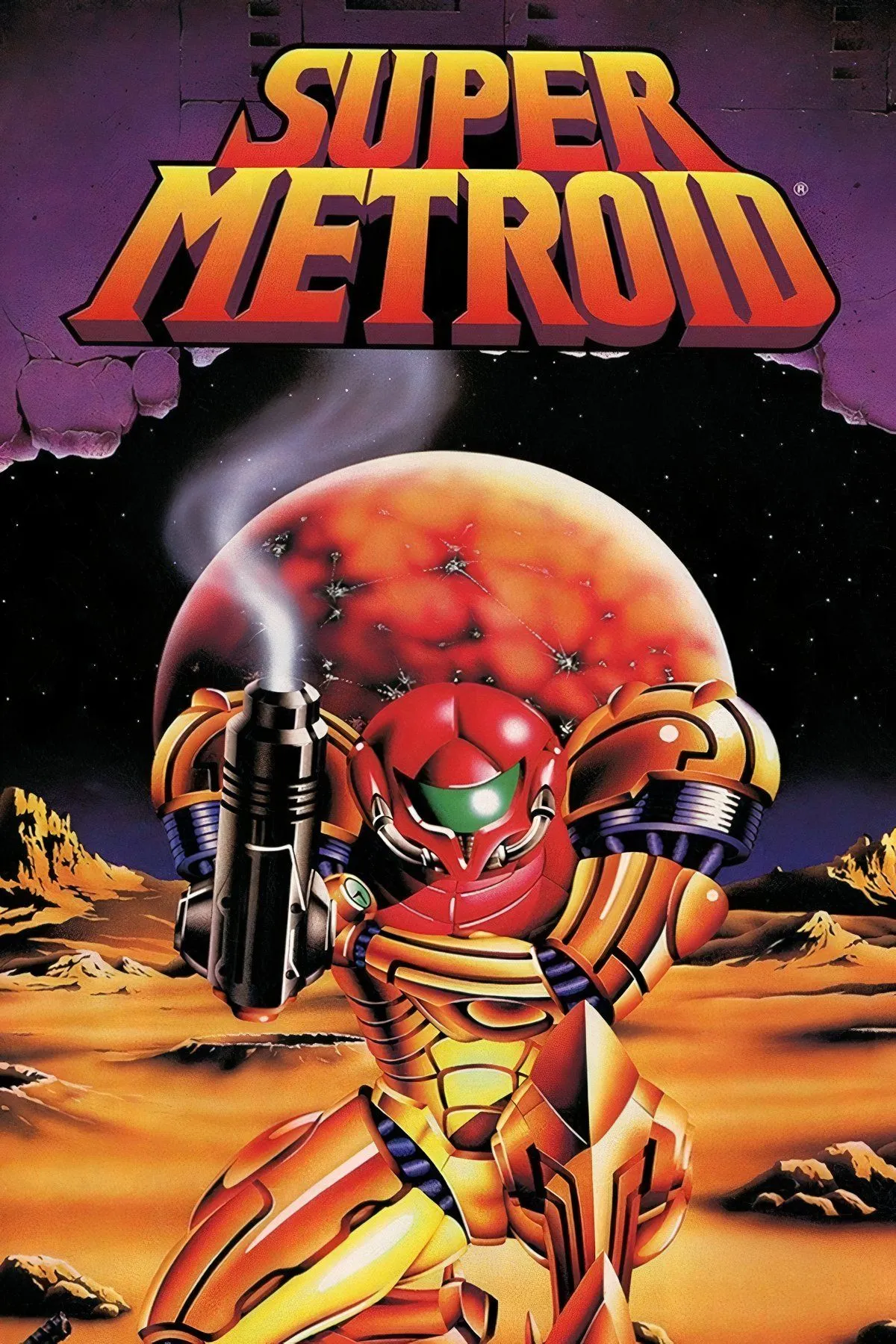 Samus Aran đối đầu với Ridley trong hang ổ rực lửa của Norfair trong Super Metroid