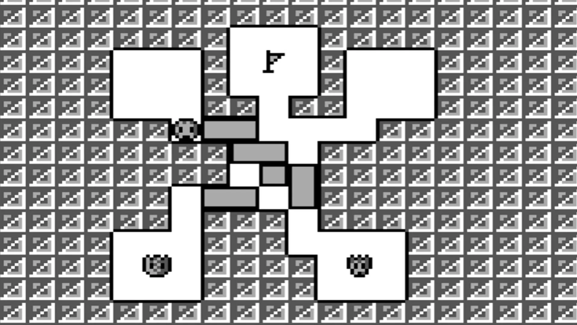 Screenshot gameplay của Amazing Tater, tựa game giải đố kinh điển về củ khoai tây trên Game Boy