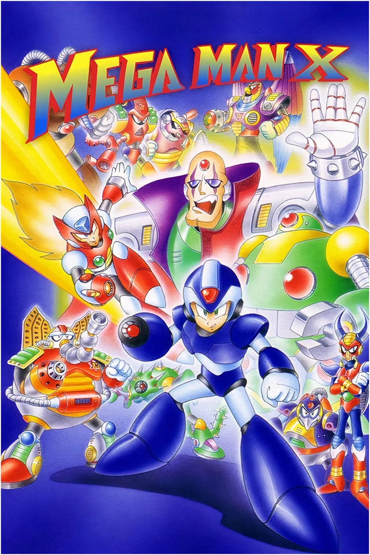 Sigma trong trận đấu boss cuối cùng với robot khổng lồ trong Mega Man X