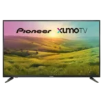 Smart TV Pioneer 4K 43 inch màu đen đặt trong phòng khách hiện đại
