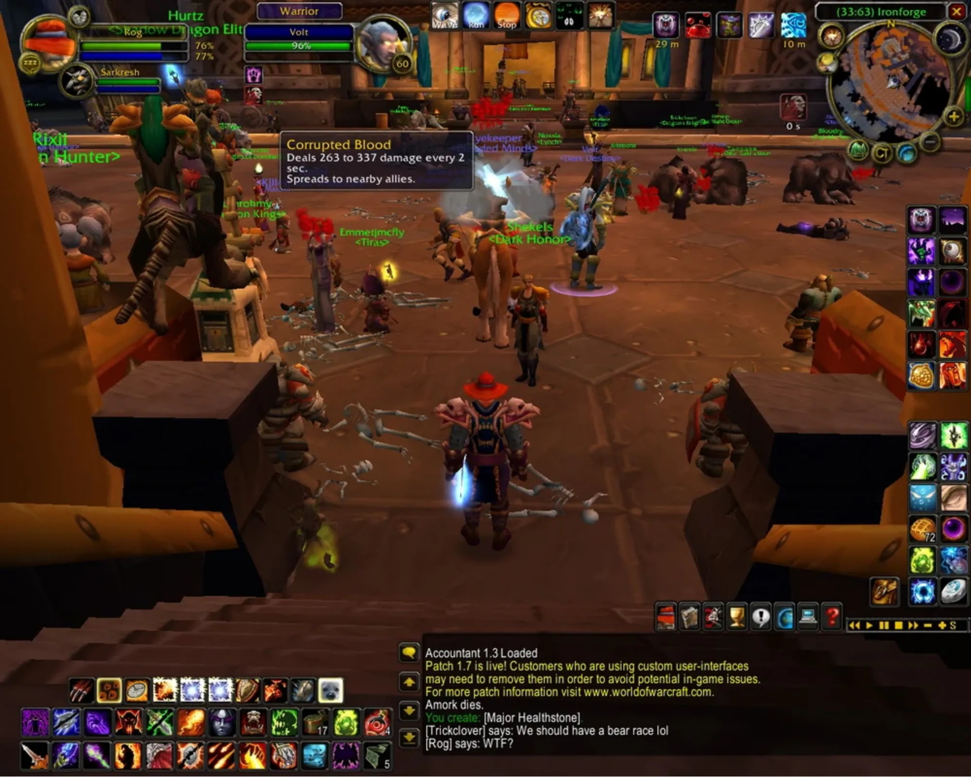 Sự cố Corrupted Blood trong World of Warcraft lây lan khắp các thành phố ảo