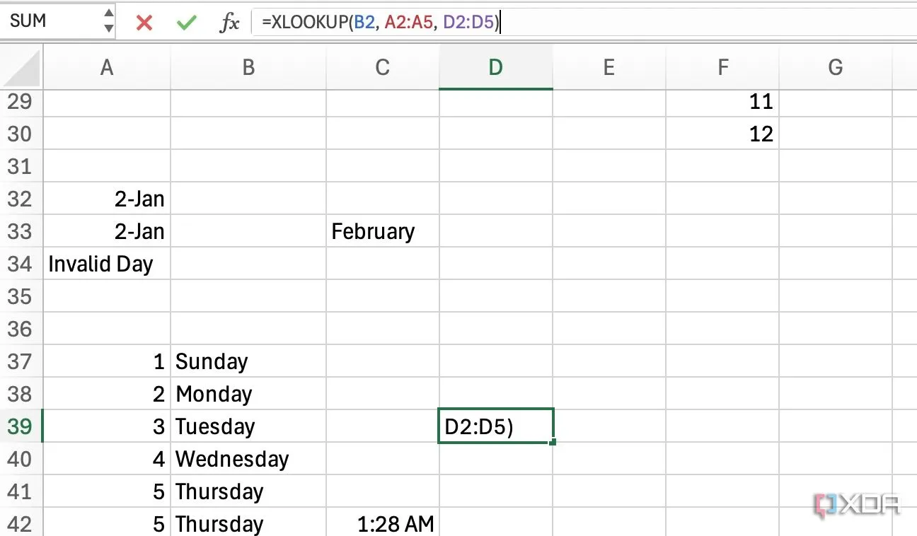 Sử dụng hàm XLOOKUP trong Excel để tra cứu dữ liệu hiệu quả